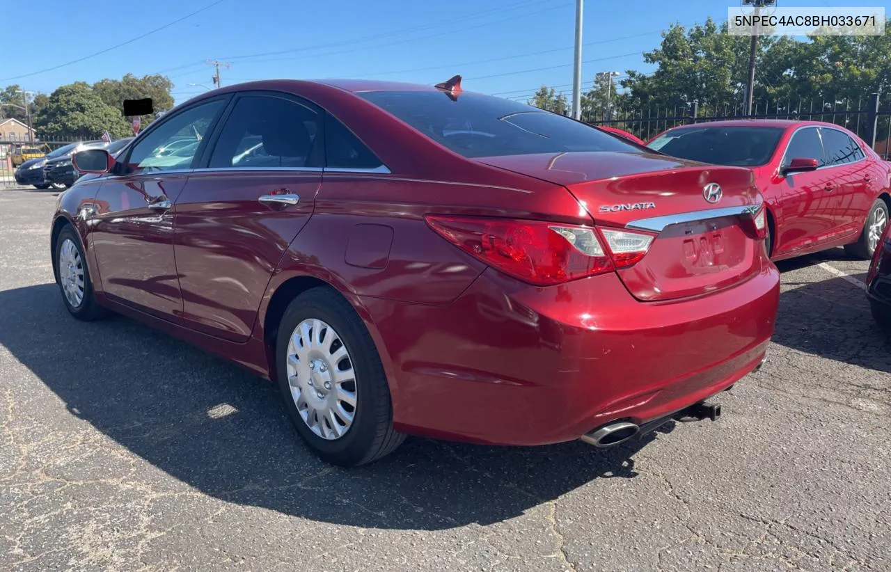 2011 Hyundai Sonata Se VIN: 5NPEC4AC8BH033671 Lot: 76941654