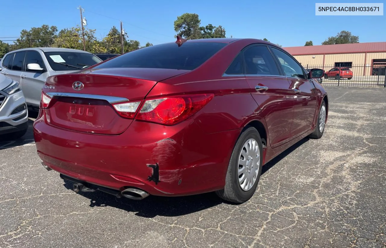 2011 Hyundai Sonata Se VIN: 5NPEC4AC8BH033671 Lot: 76941654