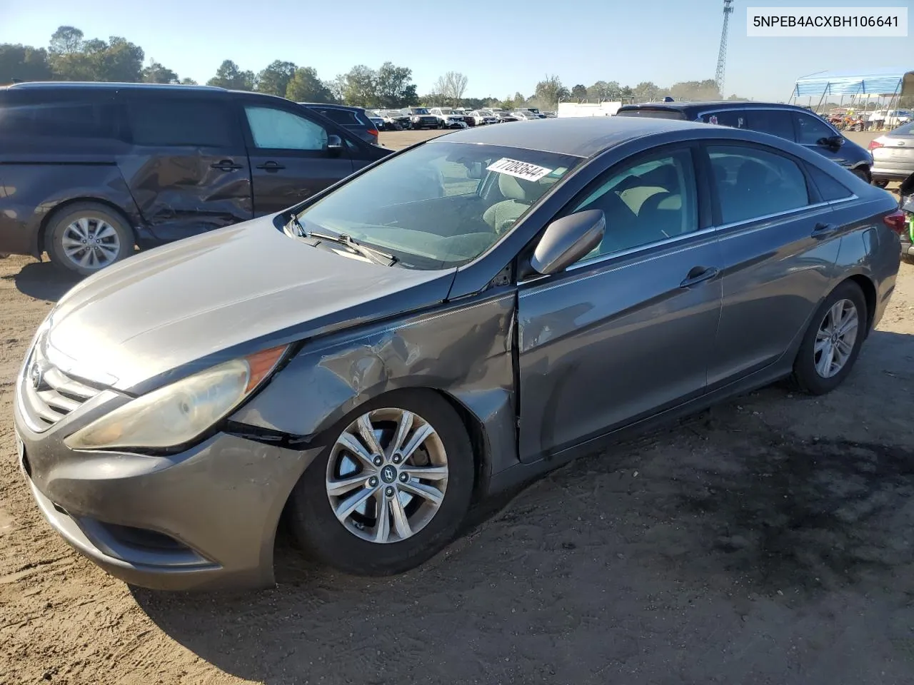 2011 Hyundai Sonata Gls VIN: 5NPEB4ACXBH106641 Lot: 77093644