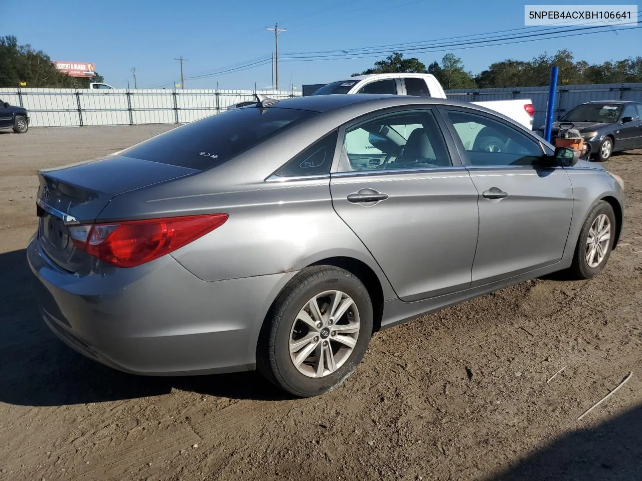 2011 Hyundai Sonata Gls VIN: 5NPEB4ACXBH106641 Lot: 77093644