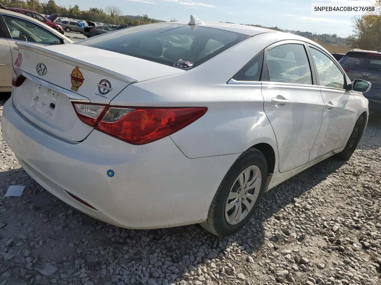 2011 Hyundai Sonata Gls VIN: 5NPEB4AC0BH276958 Lot: 77111194