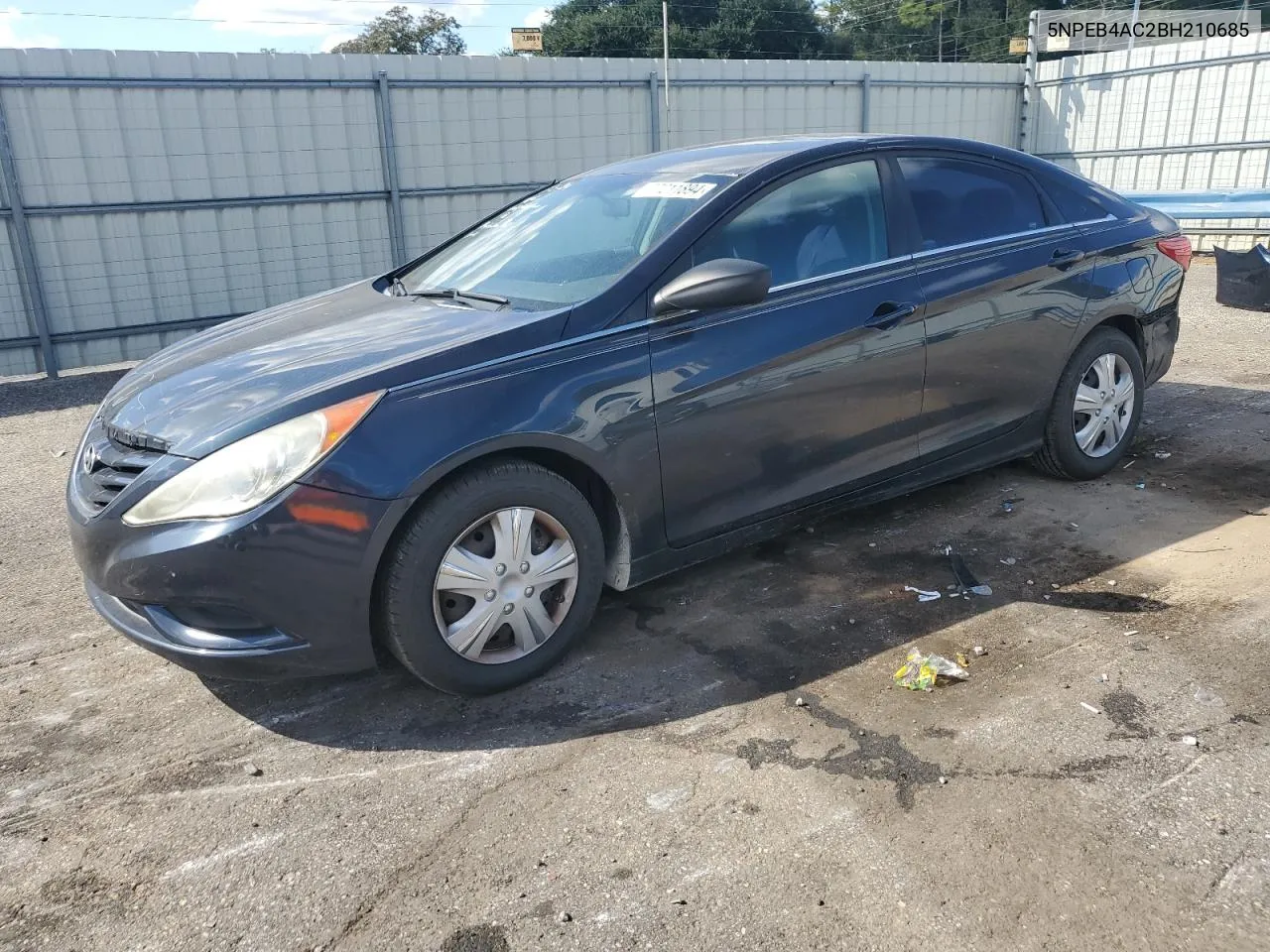 2011 Hyundai Sonata Gls VIN: 5NPEB4AC2BH210685 Lot: 77211894