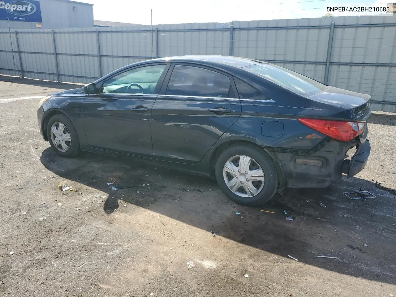 2011 Hyundai Sonata Gls VIN: 5NPEB4AC2BH210685 Lot: 77211894