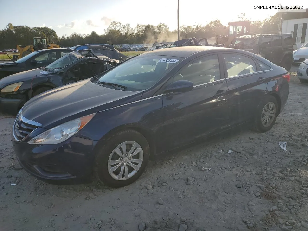 2011 Hyundai Sonata Gls VIN: 5NPEB4AC5BH206632 Lot: 78358464