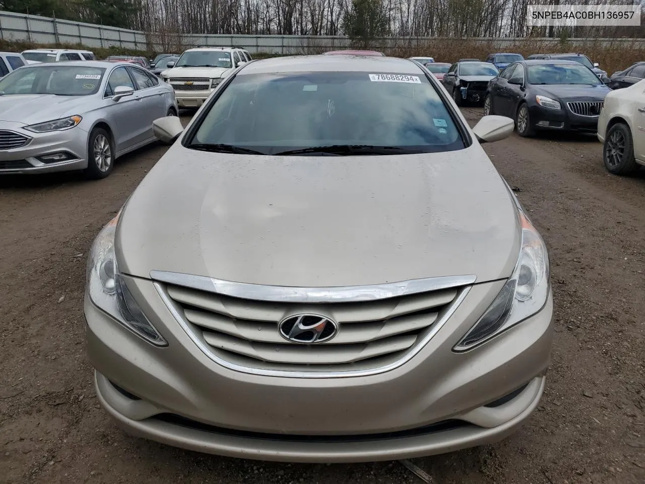 2011 Hyundai Sonata Gls VIN: 5NPEB4AC0BH136957 Lot: 78688294