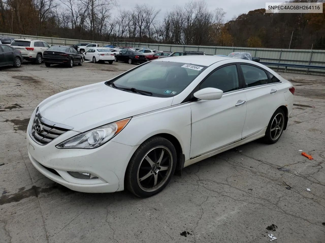 2011 Hyundai Sonata Se VIN: 5NPEC4AC6BH264116 Lot: 78818564