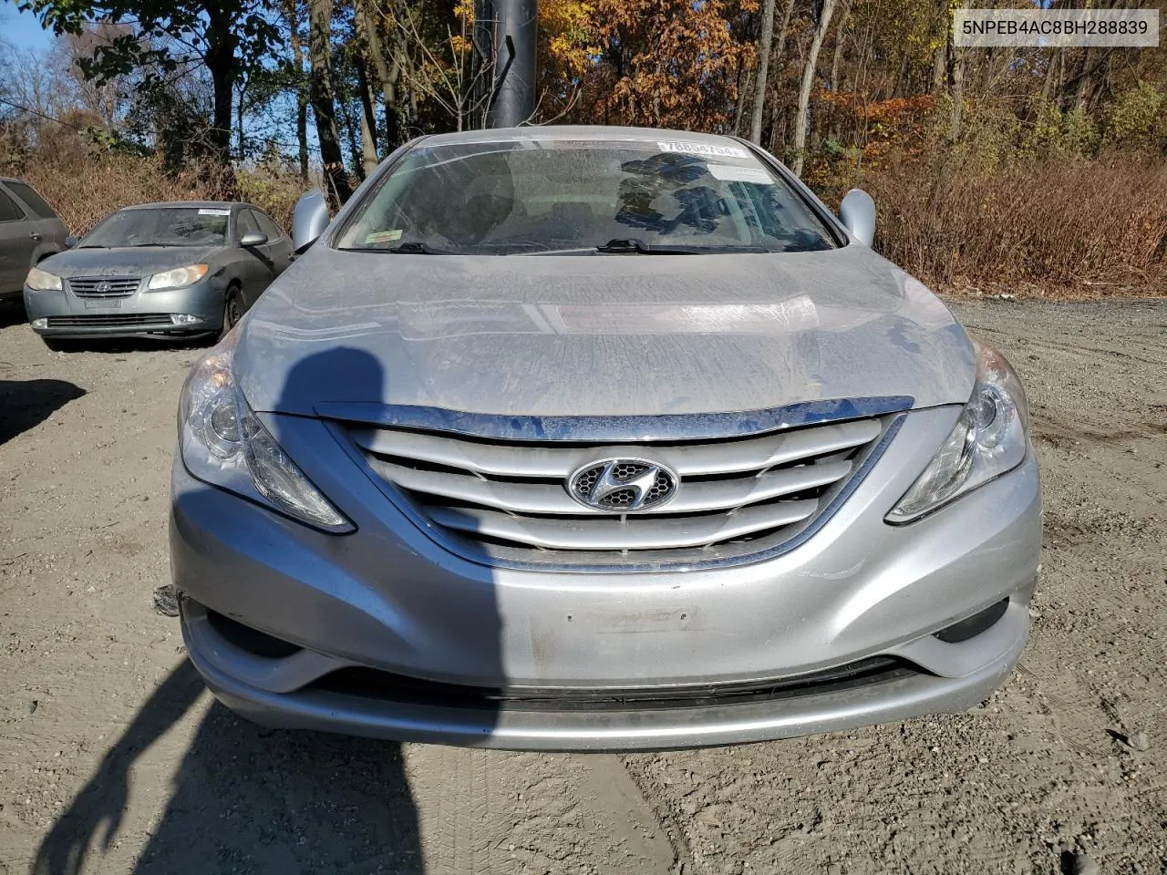 2011 Hyundai Sonata Gls VIN: 5NPEB4AC8BH288839 Lot: 78854754