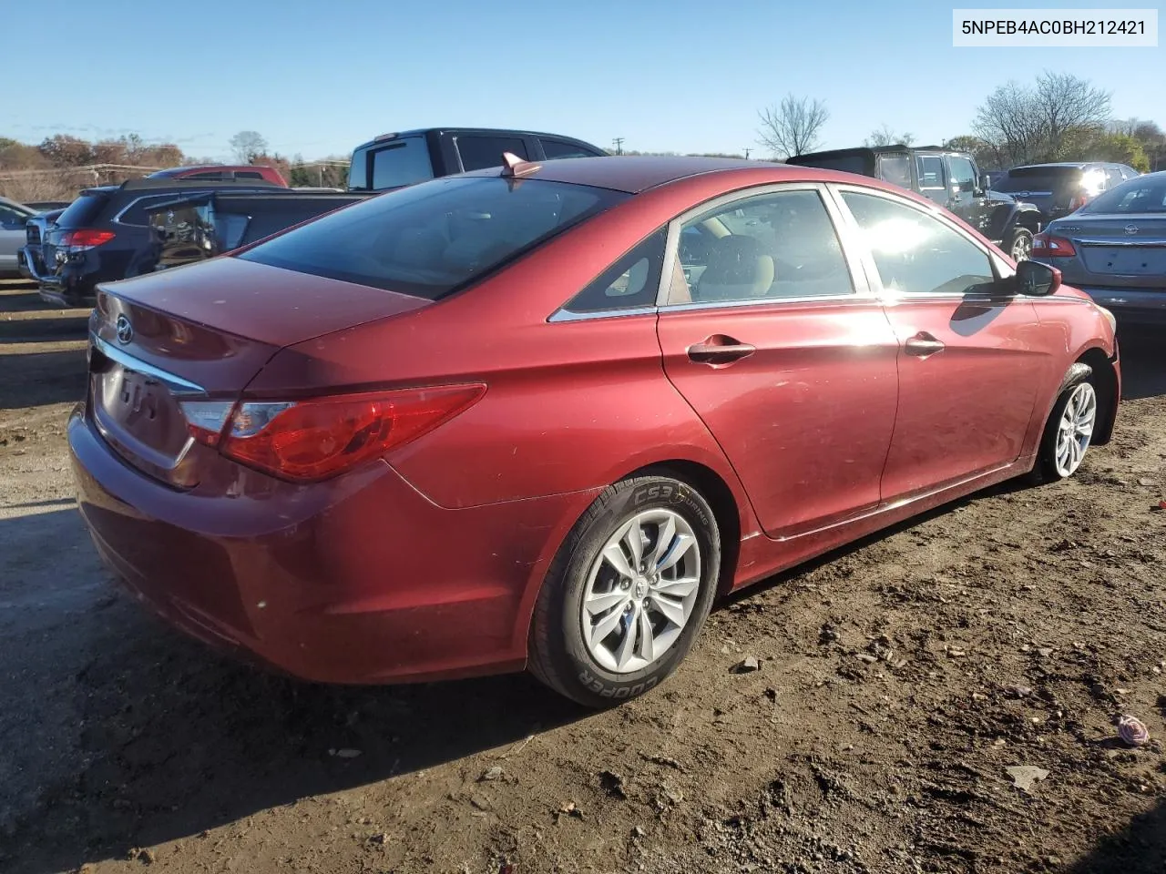 2011 Hyundai Sonata Gls VIN: 5NPEB4AC0BH212421 Lot: 80033244