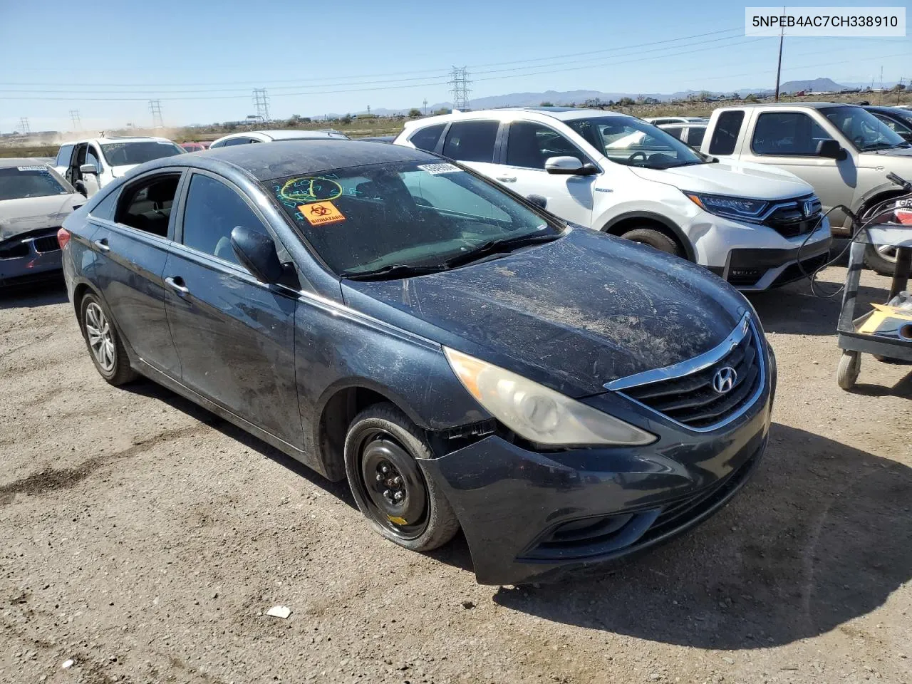 2012 Hyundai Sonata Gls VIN: 5NPEB4AC7CH338910 Lot: 43949904