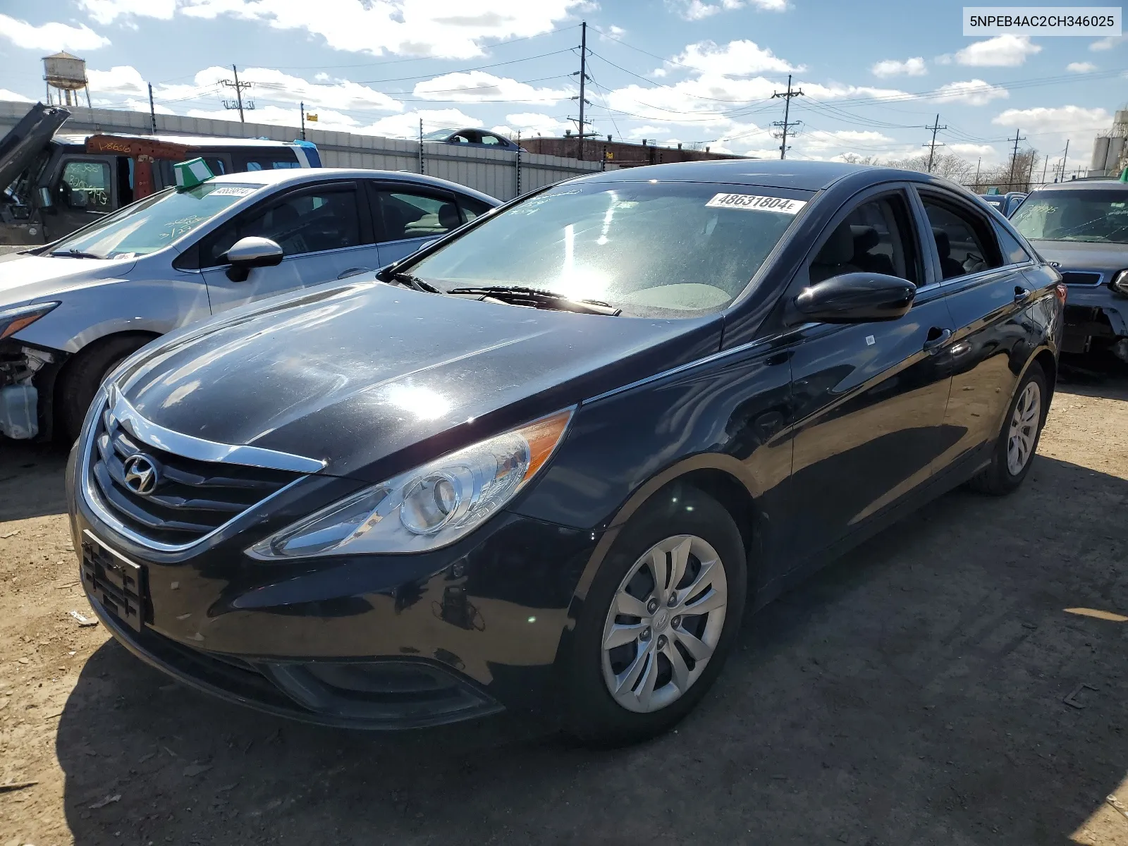 2012 Hyundai Sonata Gls VIN: 5NPEB4AC2CH346025 Lot: 48631804