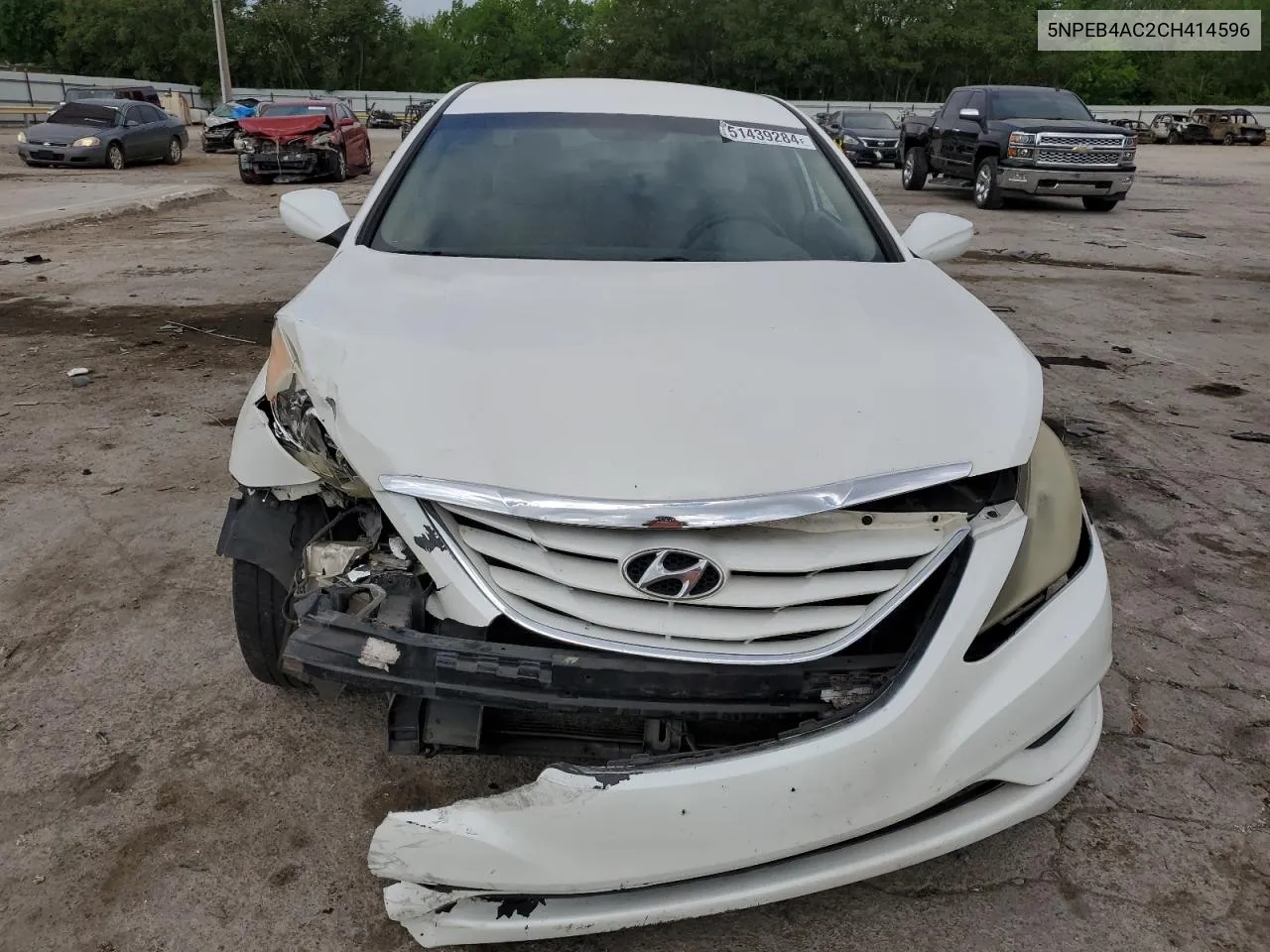 2012 Hyundai Sonata Gls VIN: 5NPEB4AC2CH414596 Lot: 51439284