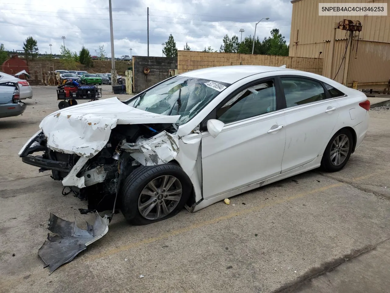 2012 Hyundai Sonata Gls VIN: 5NPEB4AC4CH346253 Lot: 52218594