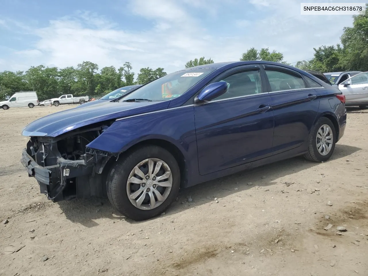 2012 Hyundai Sonata Gls VIN: 5NPEB4AC6CH318678 Lot: 55481344