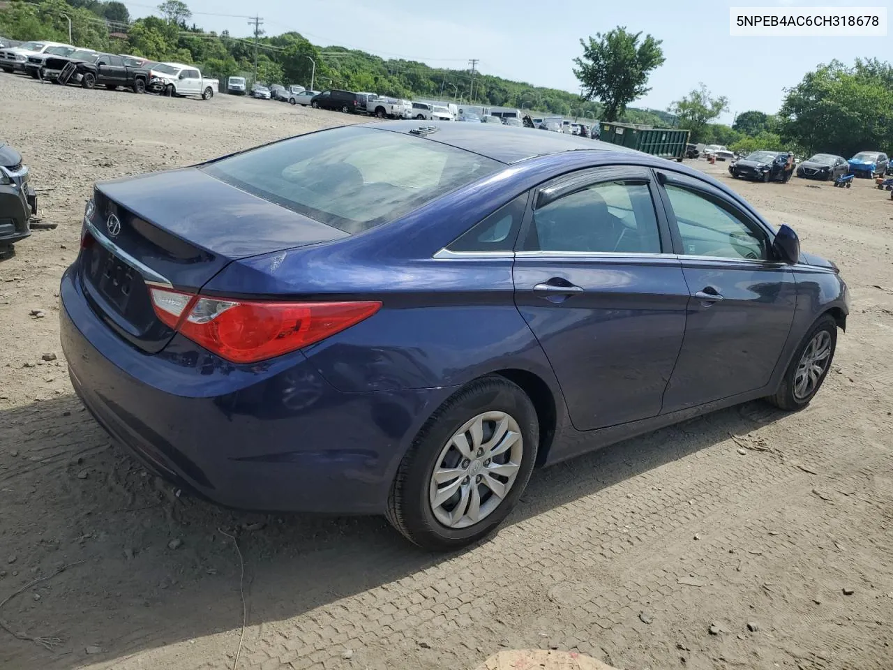 2012 Hyundai Sonata Gls VIN: 5NPEB4AC6CH318678 Lot: 55481344