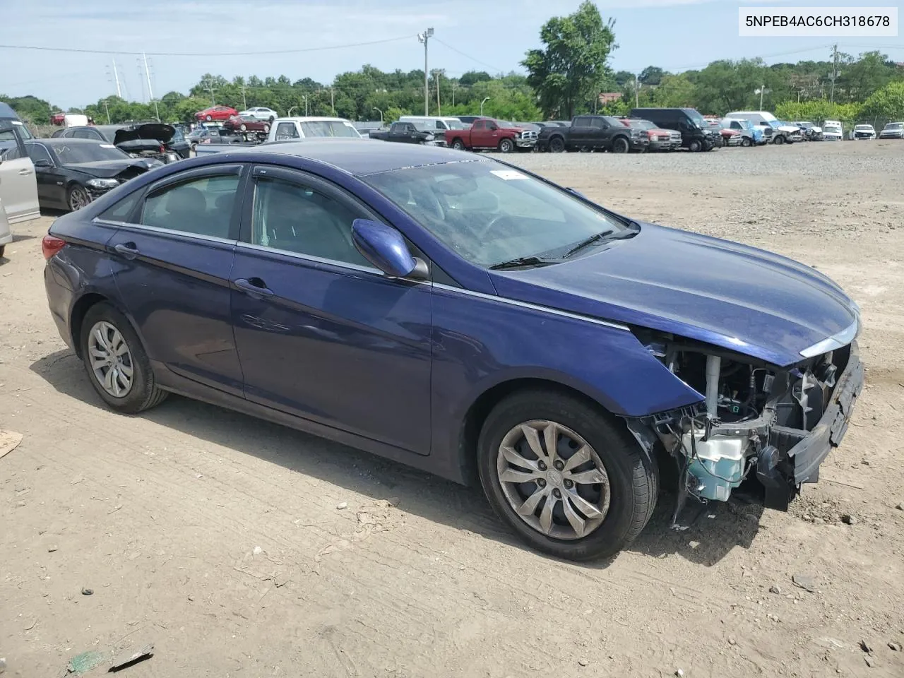 2012 Hyundai Sonata Gls VIN: 5NPEB4AC6CH318678 Lot: 55481344