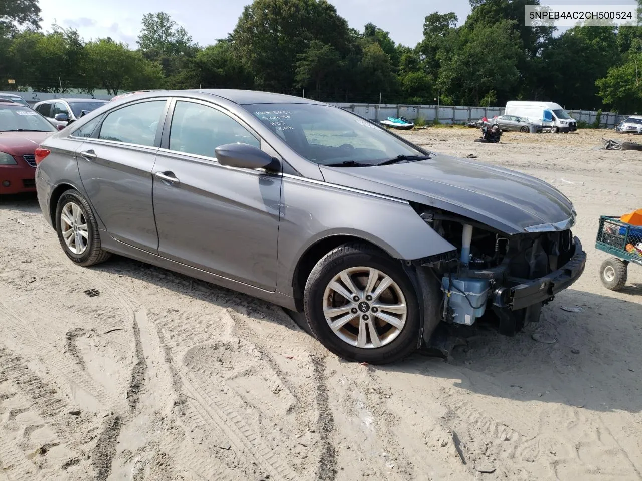 2012 Hyundai Sonata Gls VIN: 5NPEB4AC2CH500524 Lot: 56372974