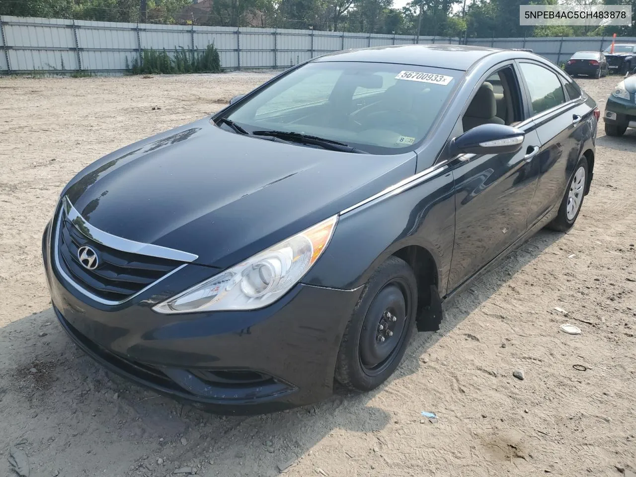 2012 Hyundai Sonata Gls VIN: 5NPEB4AC5CH483878 Lot: 56700933