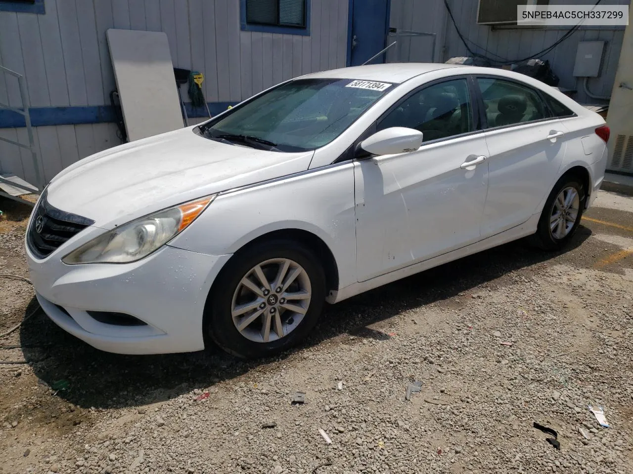 2012 Hyundai Sonata Gls VIN: 5NPEB4AC5CH337299 Lot: 58171394