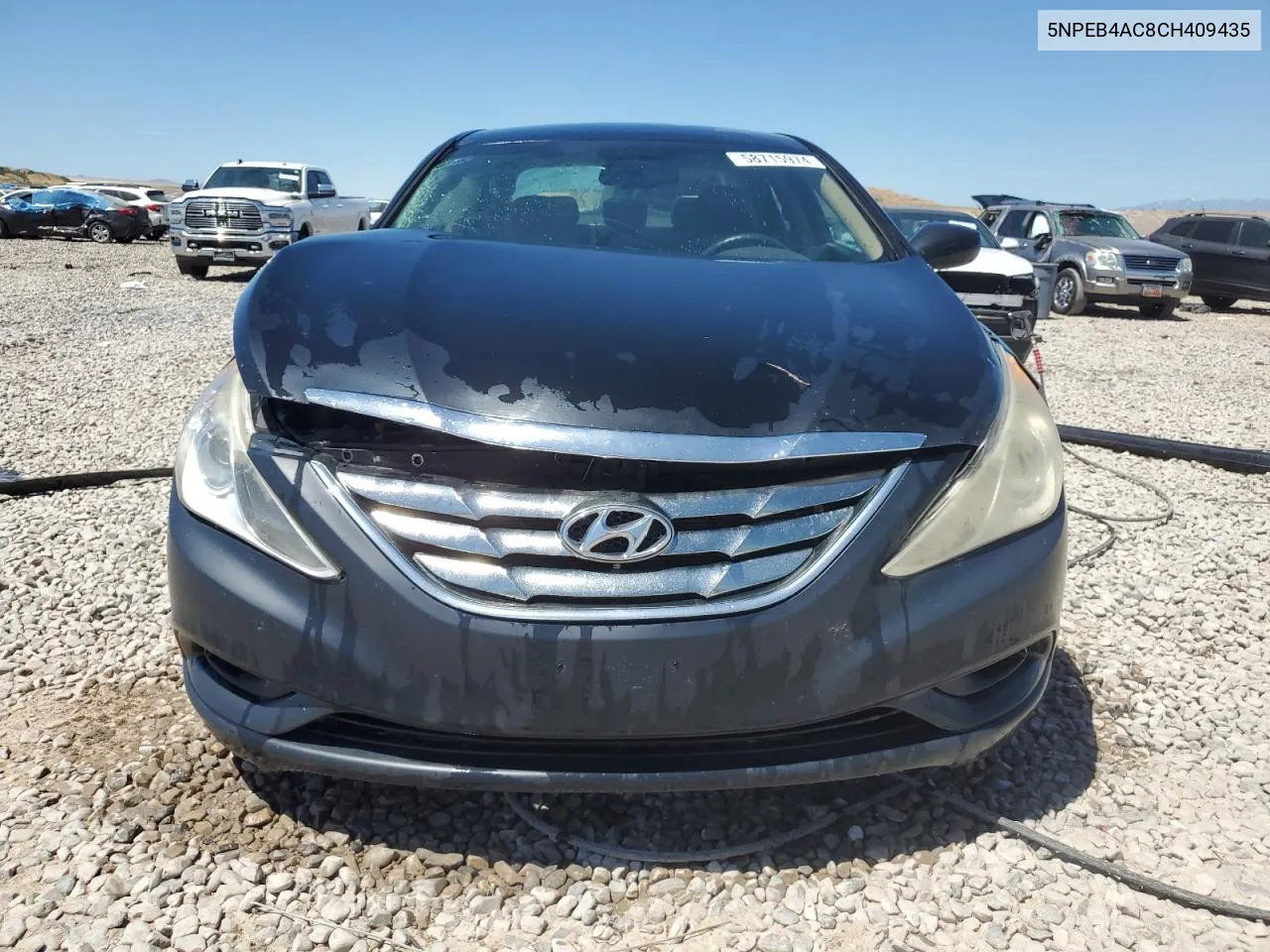 2012 Hyundai Sonata Gls VIN: 5NPEB4AC8CH409435 Lot: 58715974