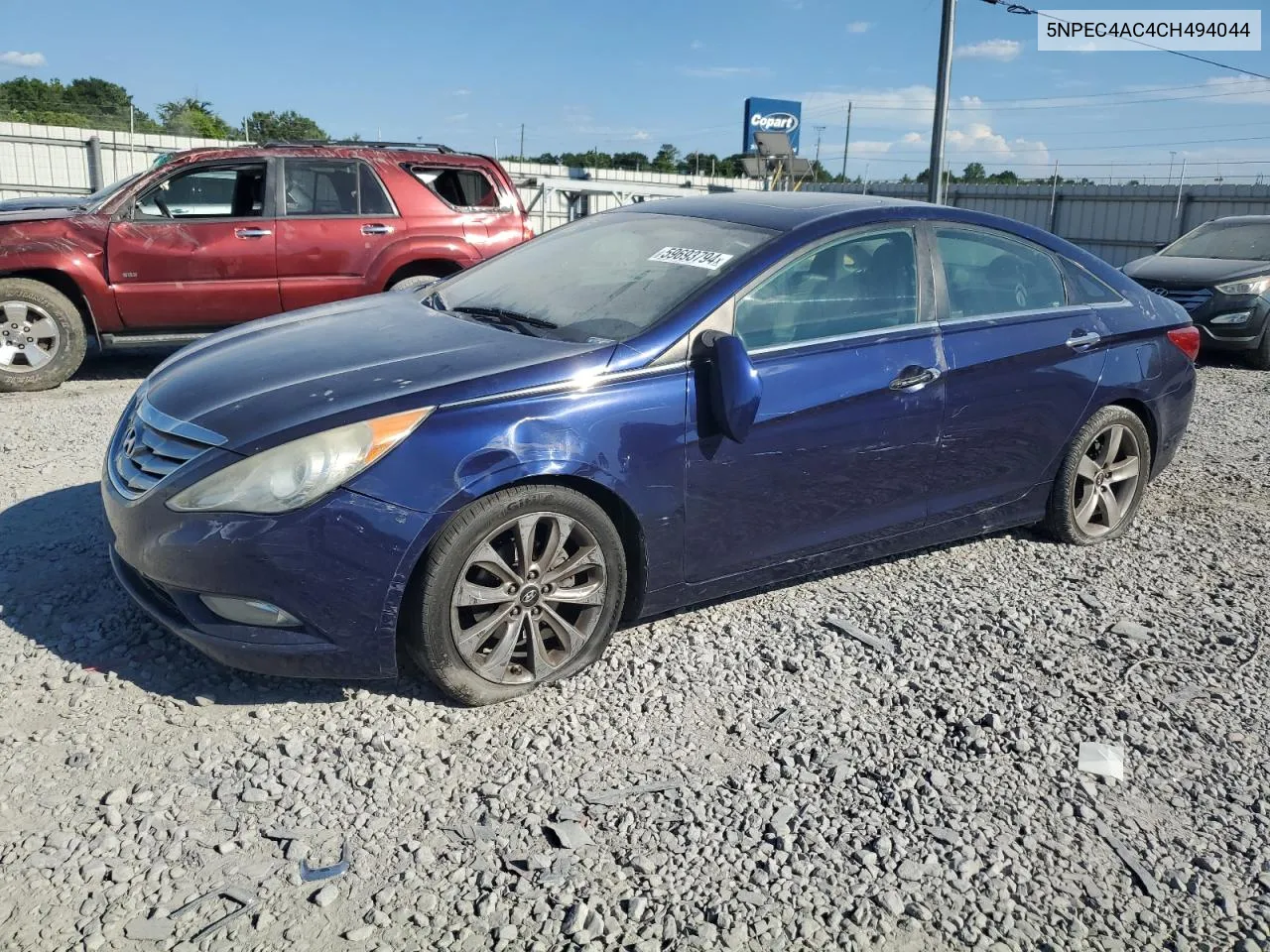 2012 Hyundai Sonata Se VIN: 5NPEC4AC4CH494044 Lot: 59693794