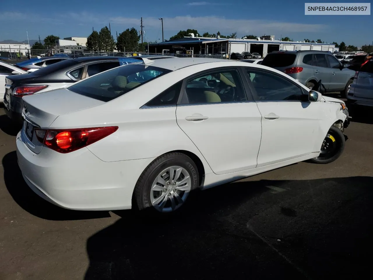 2012 Hyundai Sonata Gls VIN: 5NPEB4AC3CH468957 Lot: 60111784