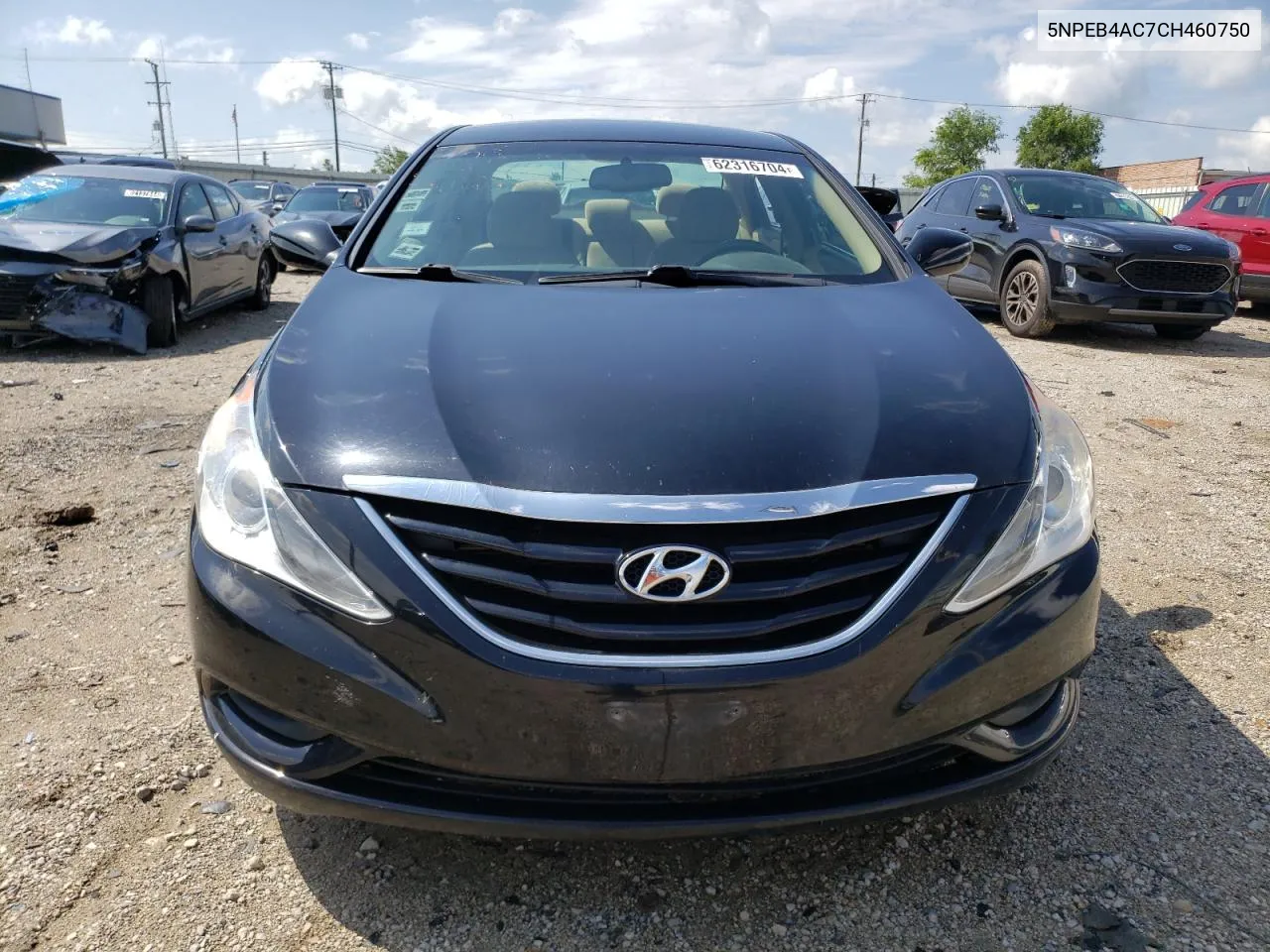 2012 Hyundai Sonata Gls VIN: 5NPEB4AC7CH460750 Lot: 62316704