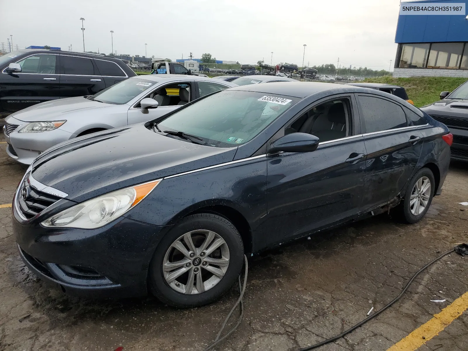 2012 Hyundai Sonata Gls VIN: 5NPEB4AC8CH351987 Lot: 63530424