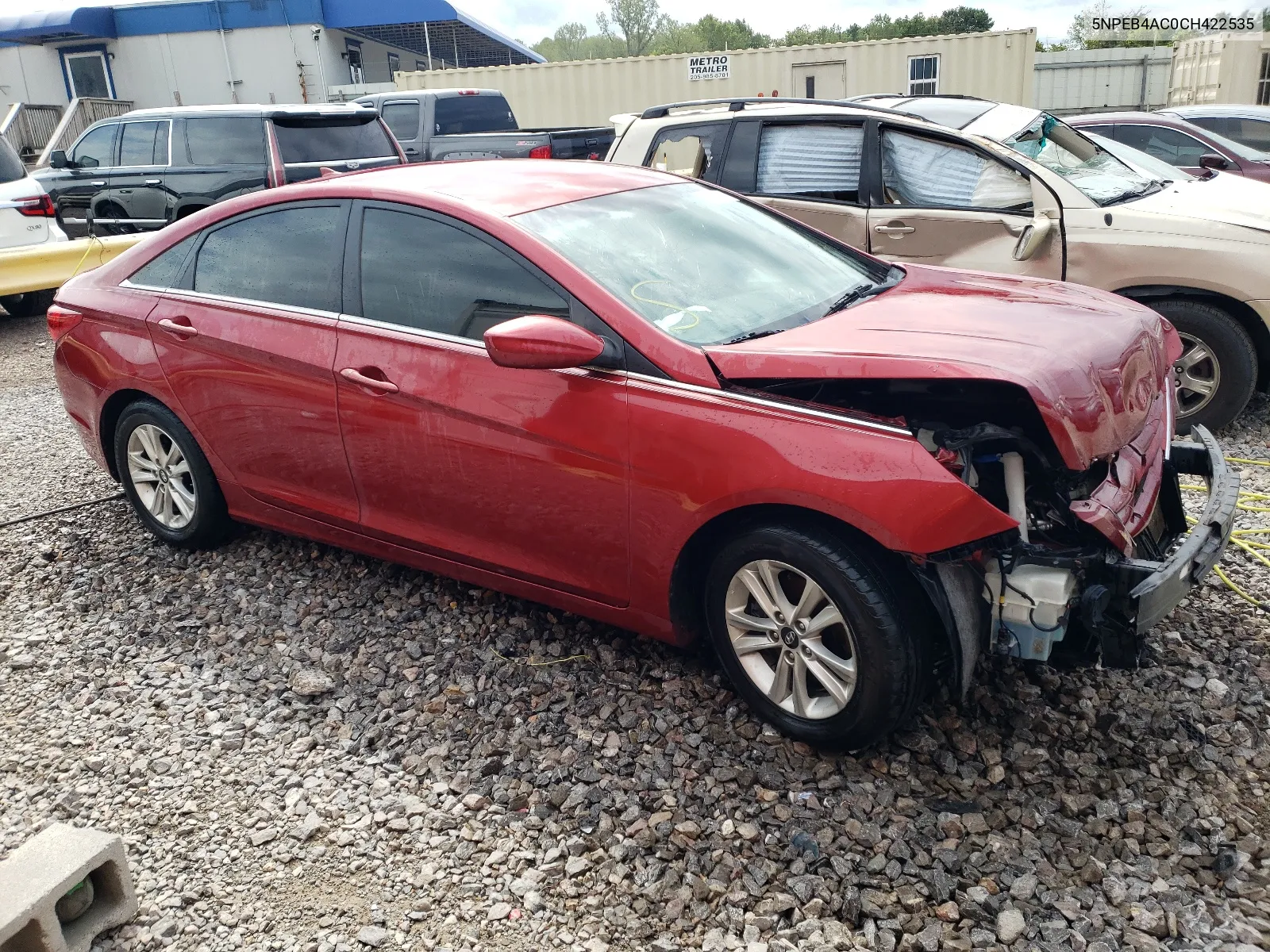 2012 Hyundai Sonata Gls VIN: 5NPEB4AC0CH422535 Lot: 63615733