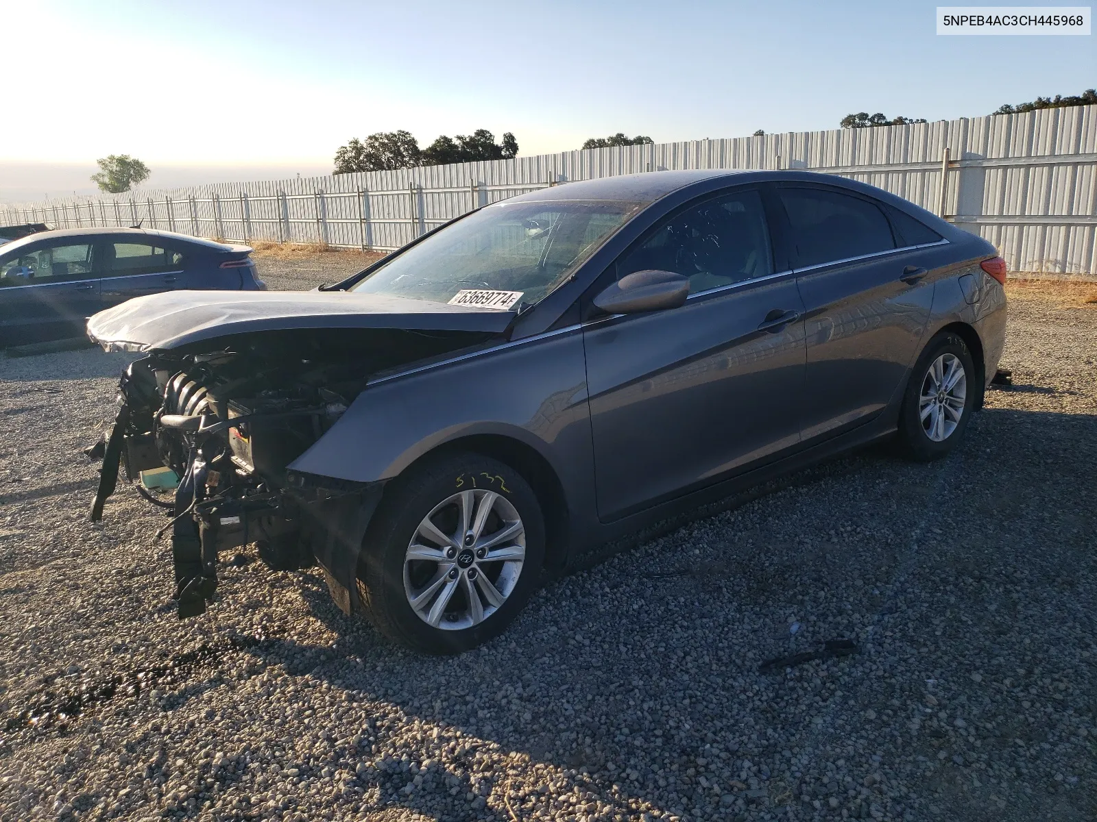 2012 Hyundai Sonata Gls VIN: 5NPEB4AC3CH445968 Lot: 63669774