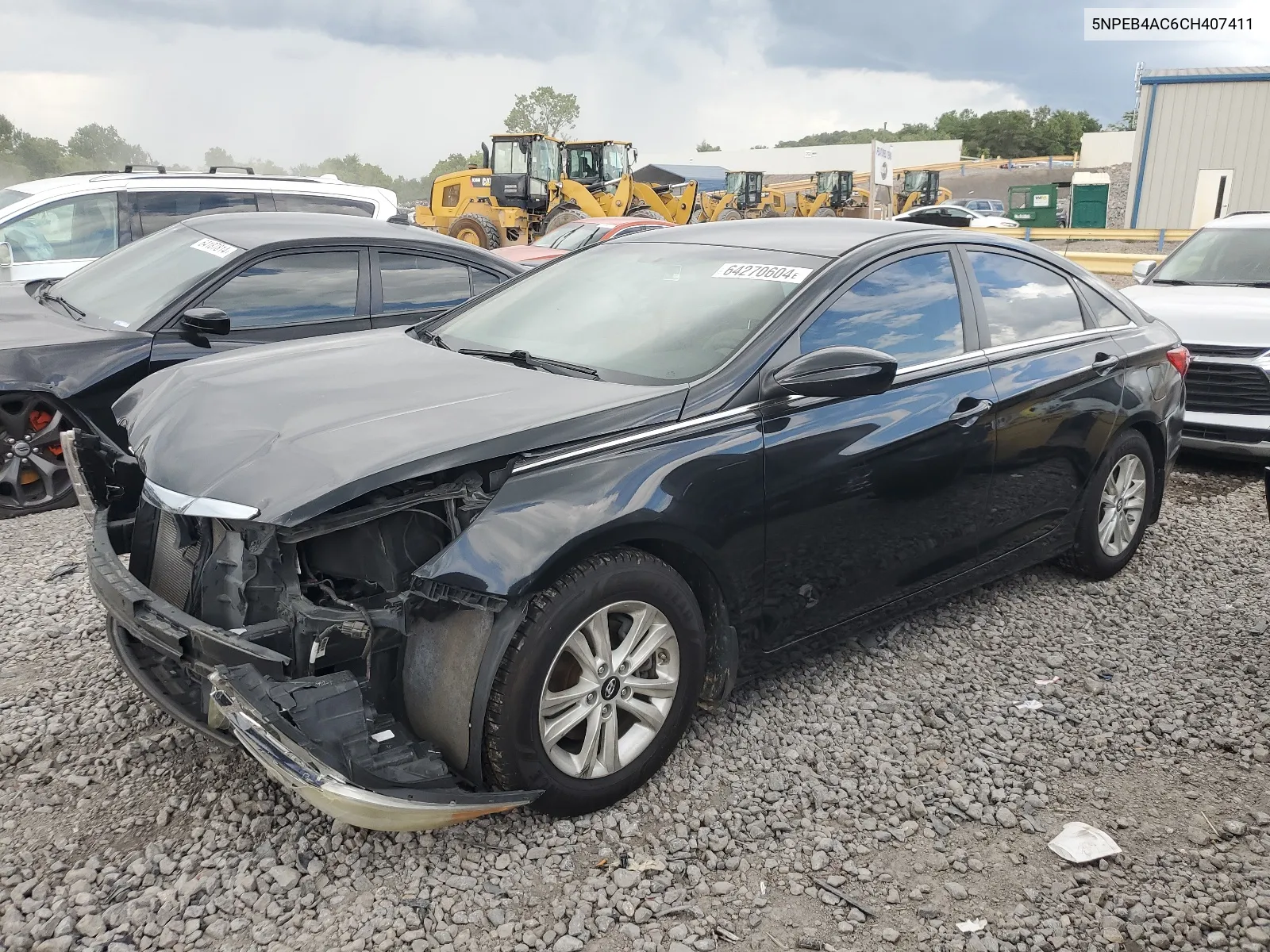 2012 Hyundai Sonata Gls VIN: 5NPEB4AC6CH407411 Lot: 64270604