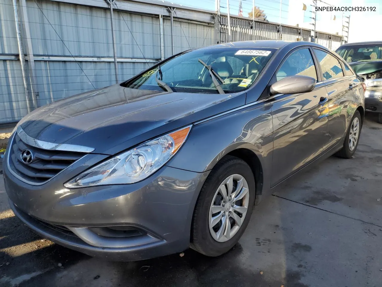 2012 Hyundai Sonata Gls VIN: 5NPEB4AC9CH326192 Lot: 64867562