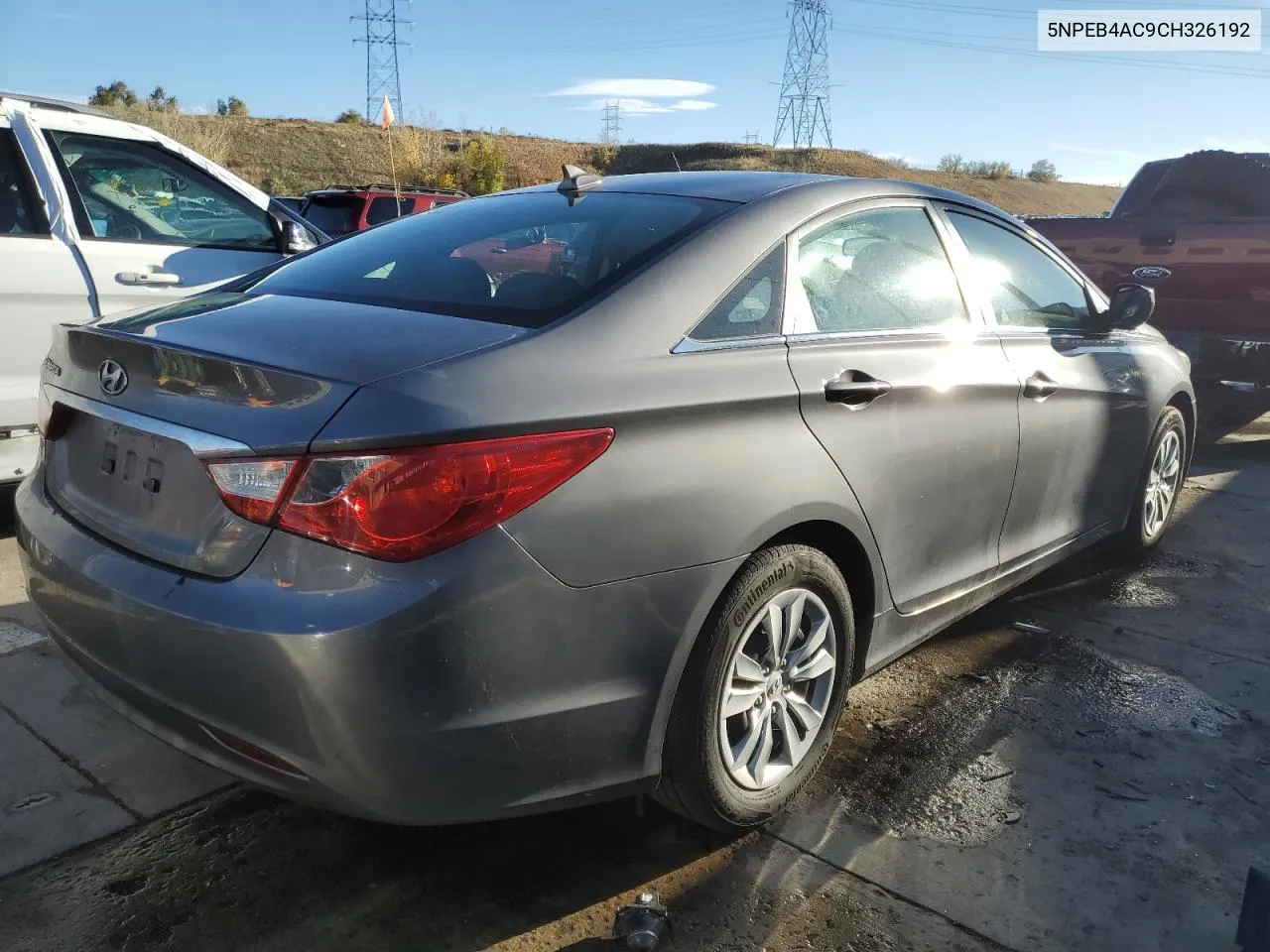 2012 Hyundai Sonata Gls VIN: 5NPEB4AC9CH326192 Lot: 64867562