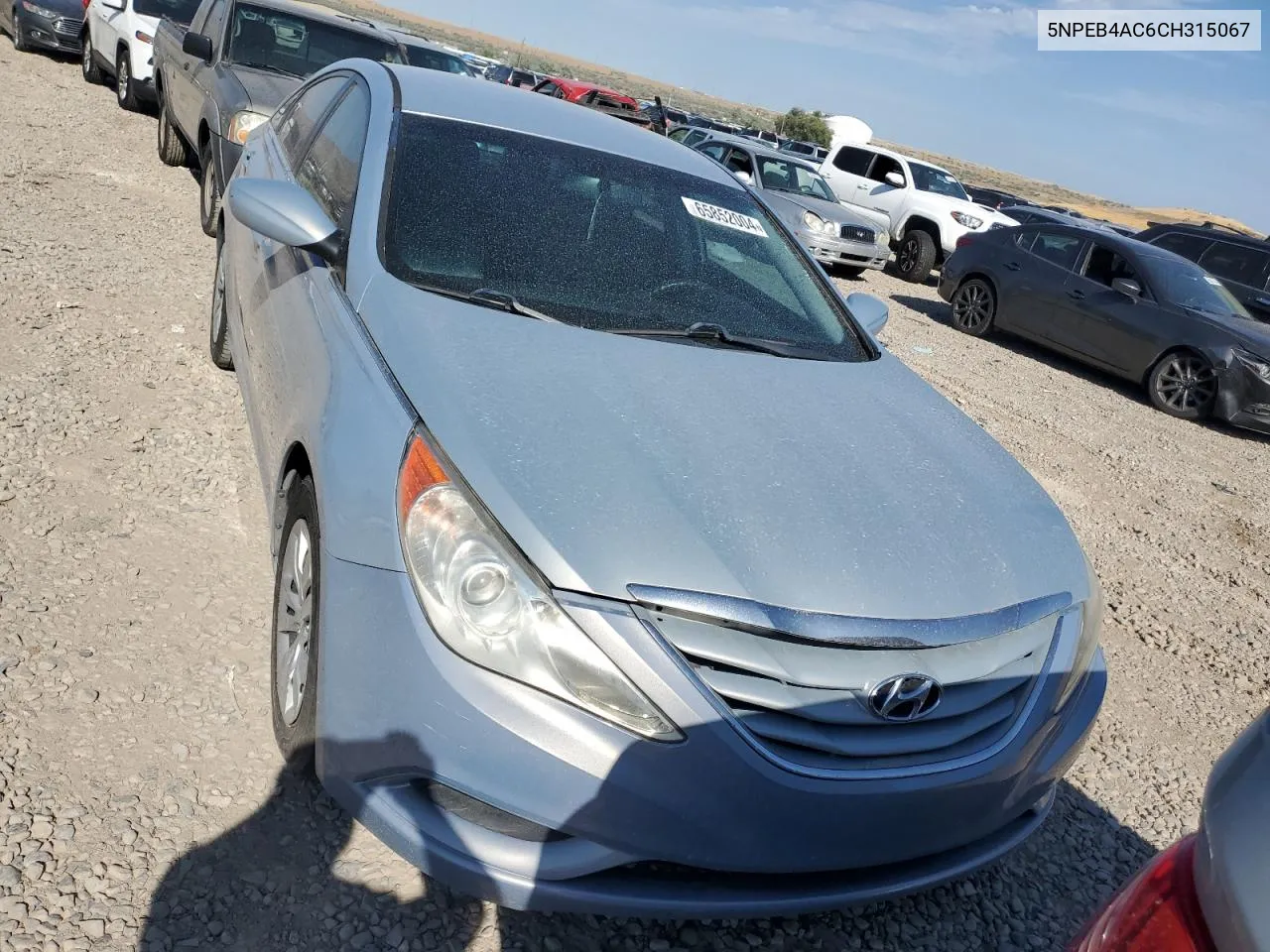 2012 Hyundai Sonata Gls VIN: 5NPEB4AC6CH315067 Lot: 65852004