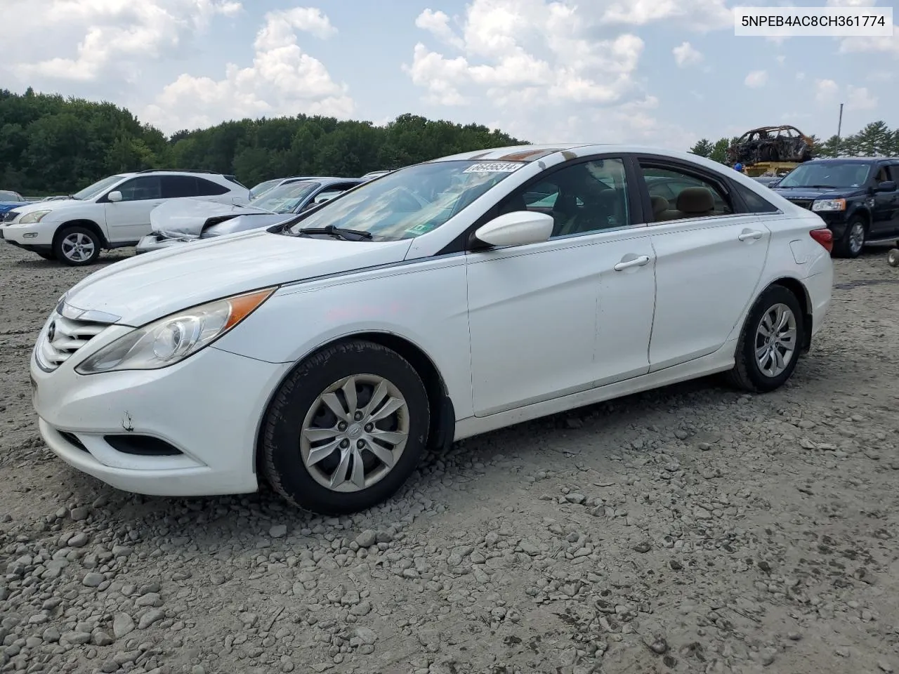 2012 Hyundai Sonata Gls VIN: 5NPEB4AC8CH361774 Lot: 66456514