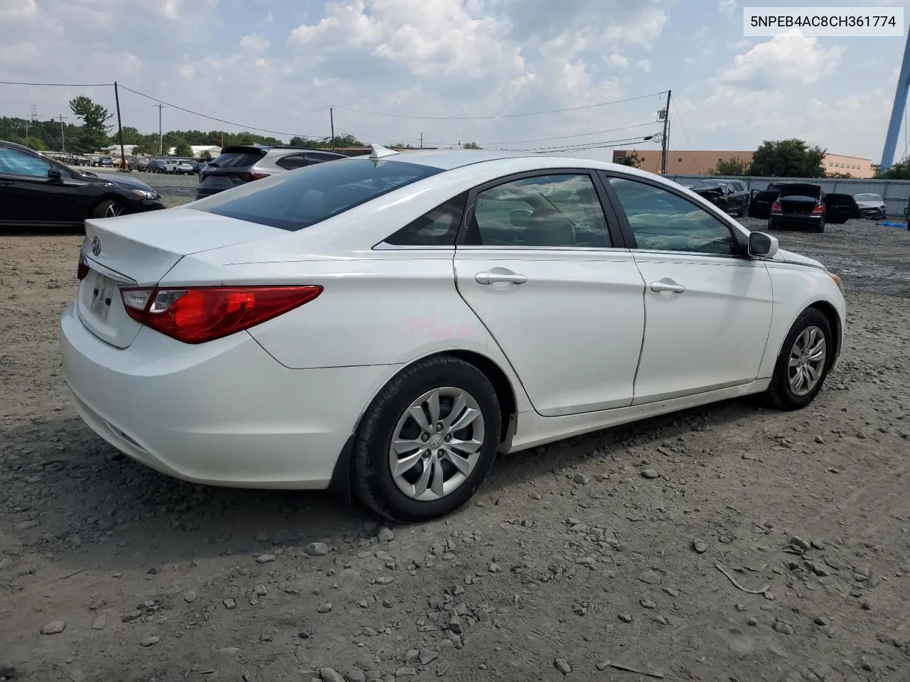 2012 Hyundai Sonata Gls VIN: 5NPEB4AC8CH361774 Lot: 66456514