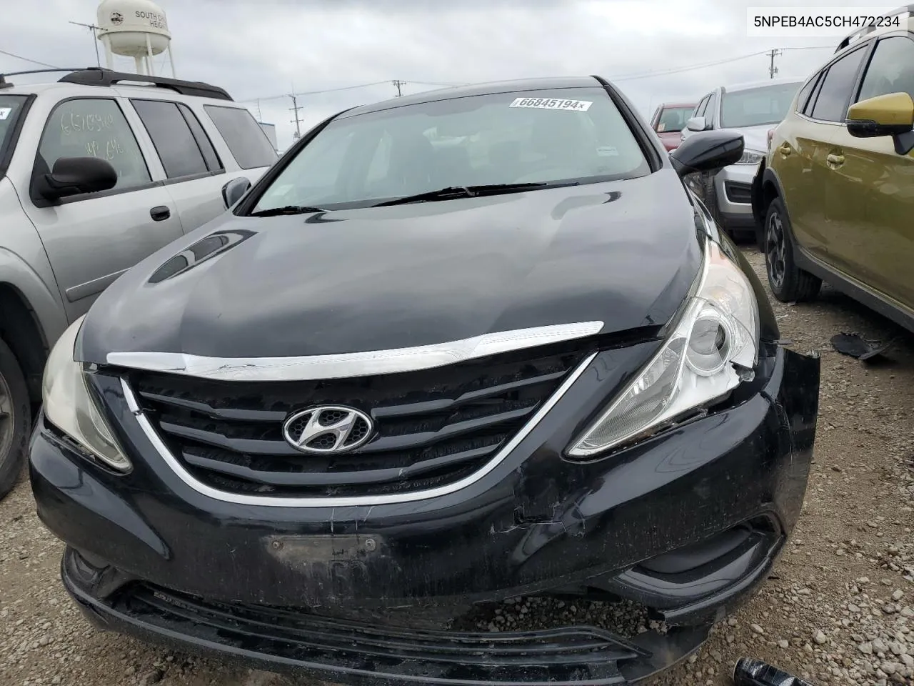 2012 Hyundai Sonata Gls VIN: 5NPEB4AC5CH472234 Lot: 66845194