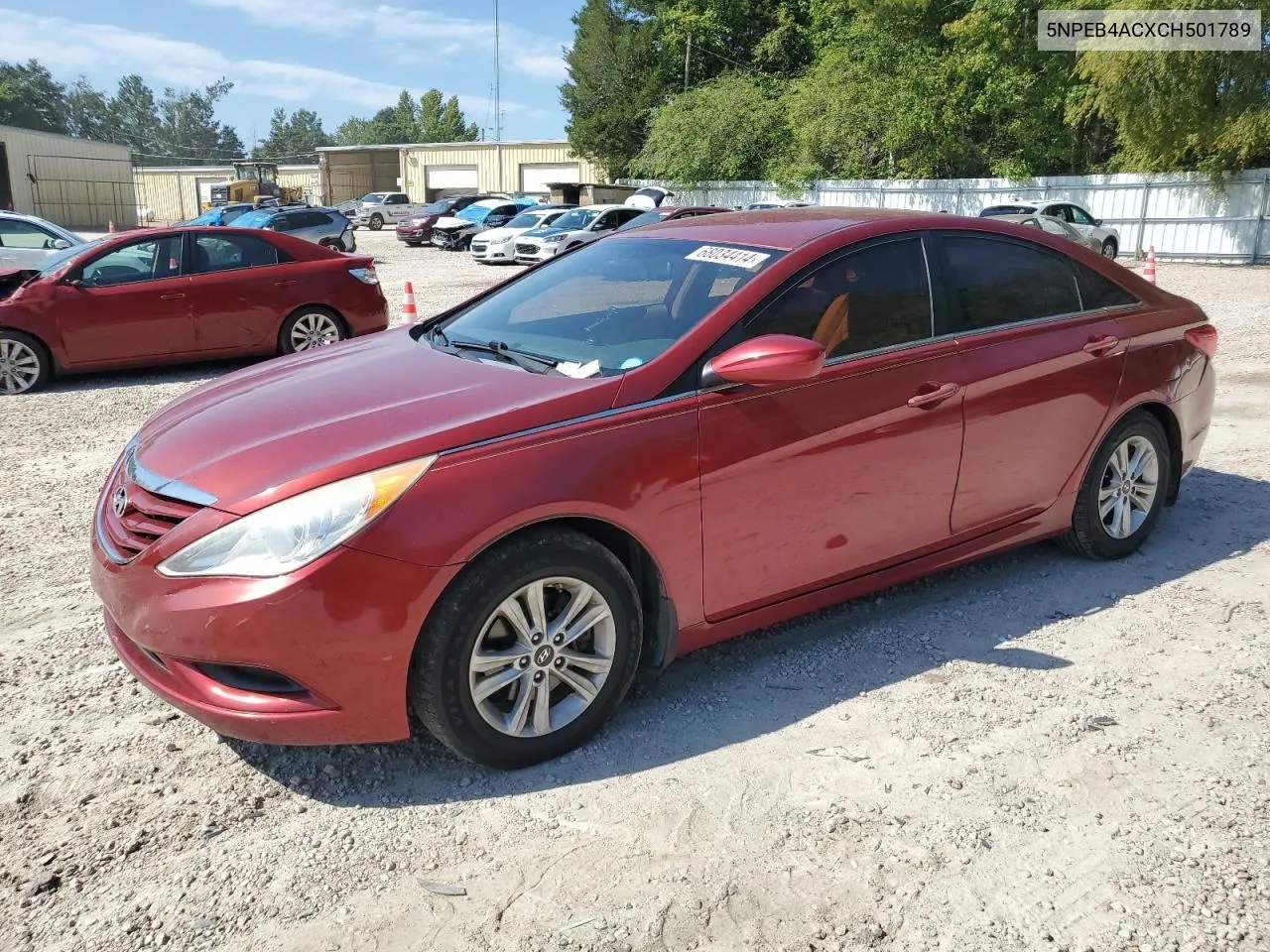 2012 Hyundai Sonata Gls VIN: 5NPEB4ACXCH501789 Lot: 68034414