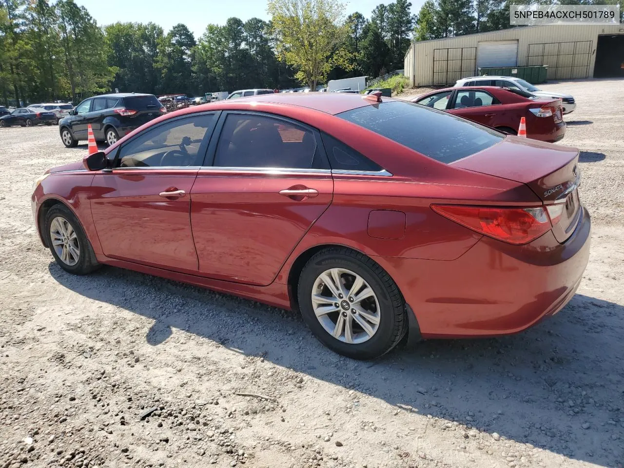 2012 Hyundai Sonata Gls VIN: 5NPEB4ACXCH501789 Lot: 68034414