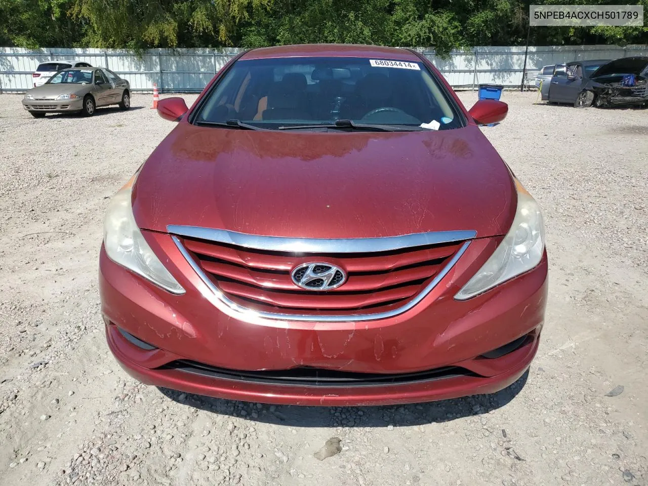 2012 Hyundai Sonata Gls VIN: 5NPEB4ACXCH501789 Lot: 68034414