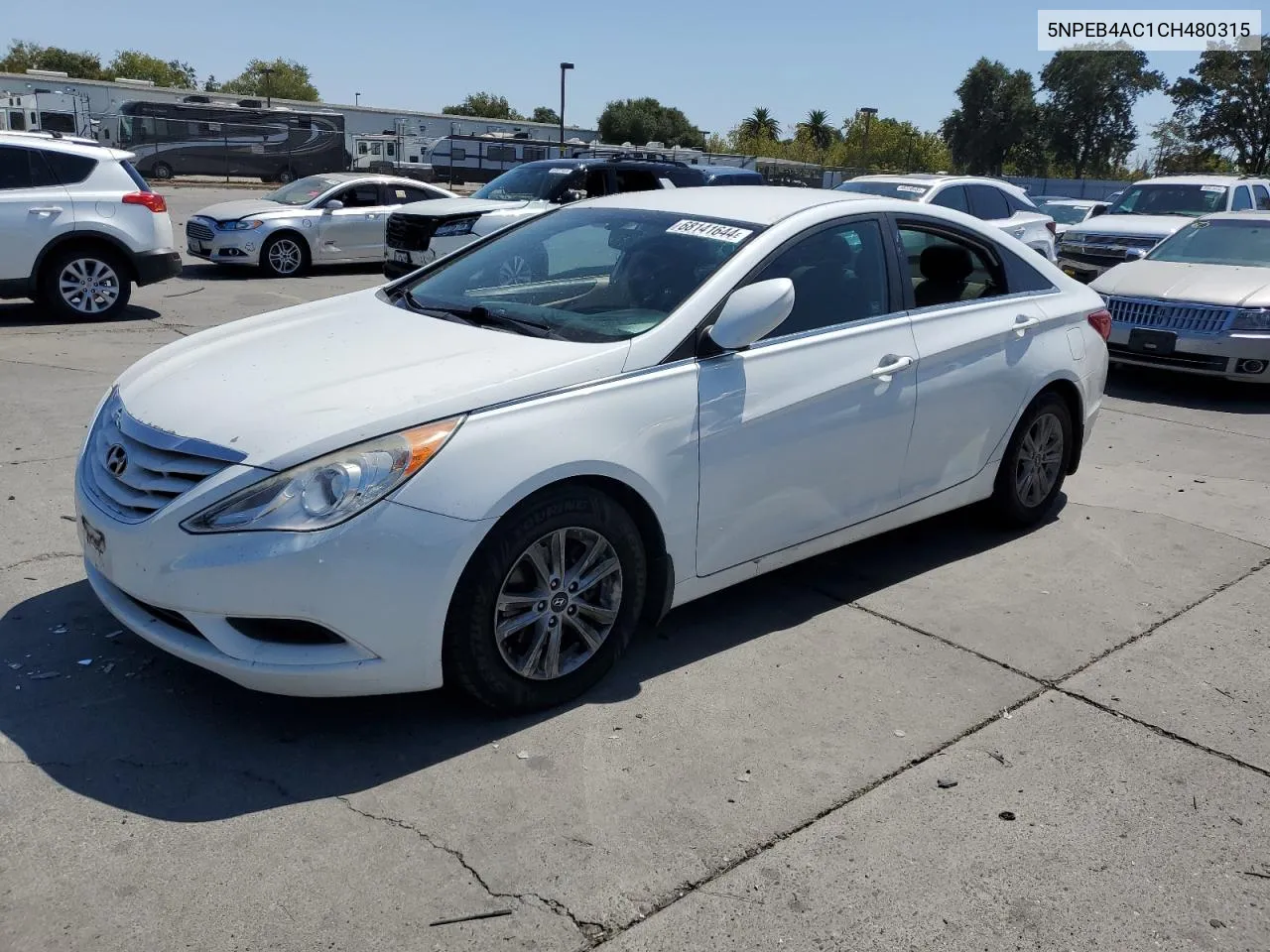 2012 Hyundai Sonata Gls VIN: 5NPEB4AC1CH480315 Lot: 68141644