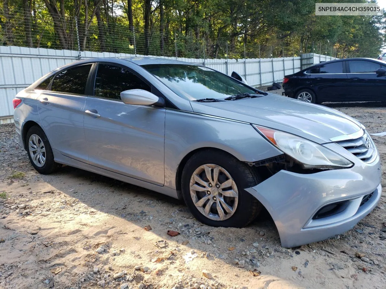 2012 Hyundai Sonata Gls VIN: 5NPEB4AC4CH359035 Lot: 69846624