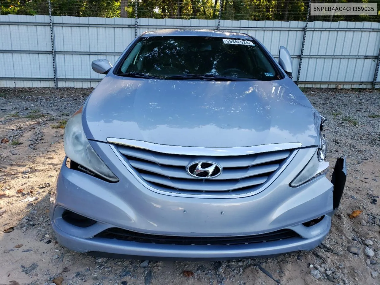 2012 Hyundai Sonata Gls VIN: 5NPEB4AC4CH359035 Lot: 69846624