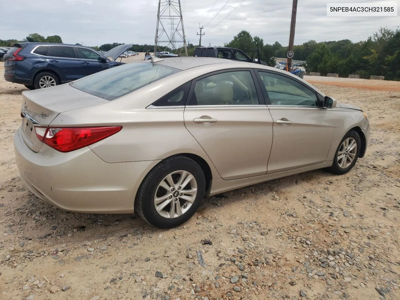 2012 Hyundai Sonata Gls VIN: 5NPEB4AC3CH321585 Lot: 70230344