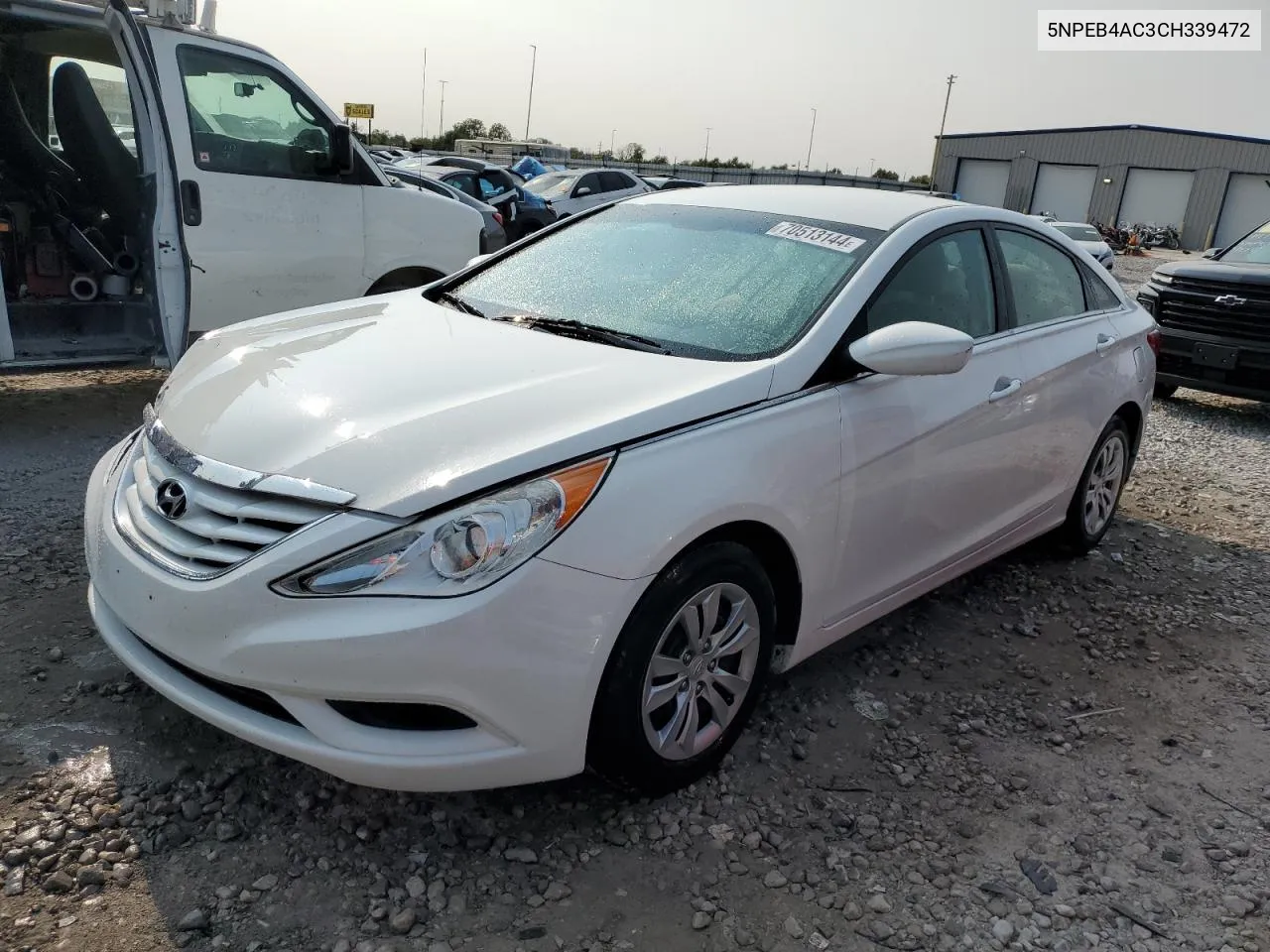 2012 Hyundai Sonata Gls VIN: 5NPEB4AC3CH339472 Lot: 70513144