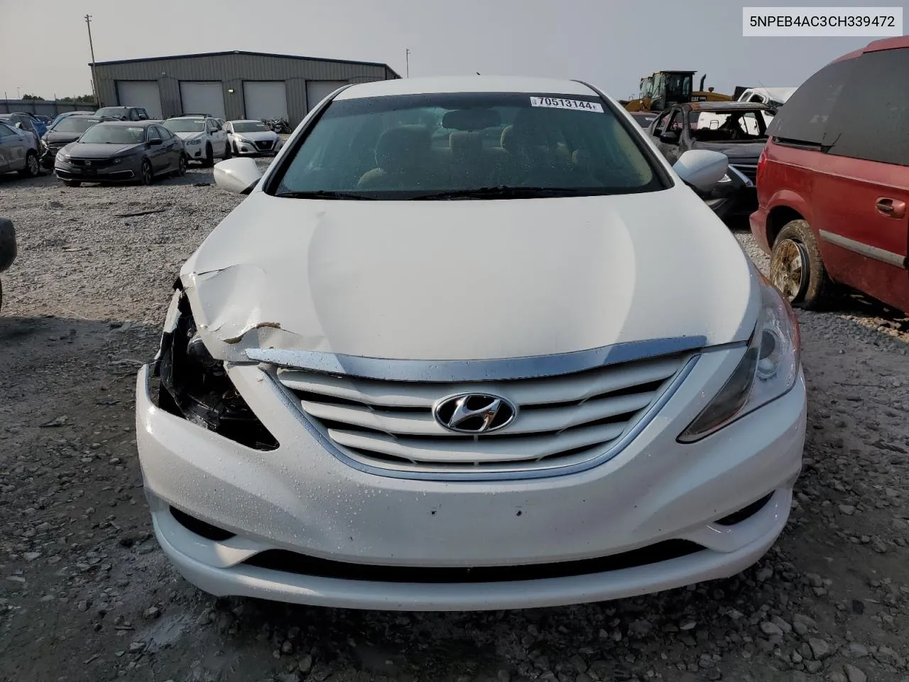 2012 Hyundai Sonata Gls VIN: 5NPEB4AC3CH339472 Lot: 70513144