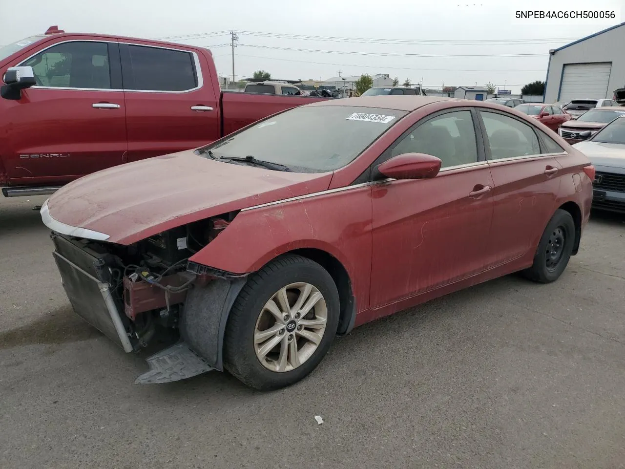 2012 Hyundai Sonata Gls VIN: 5NPEB4AC6CH500056 Lot: 70804334