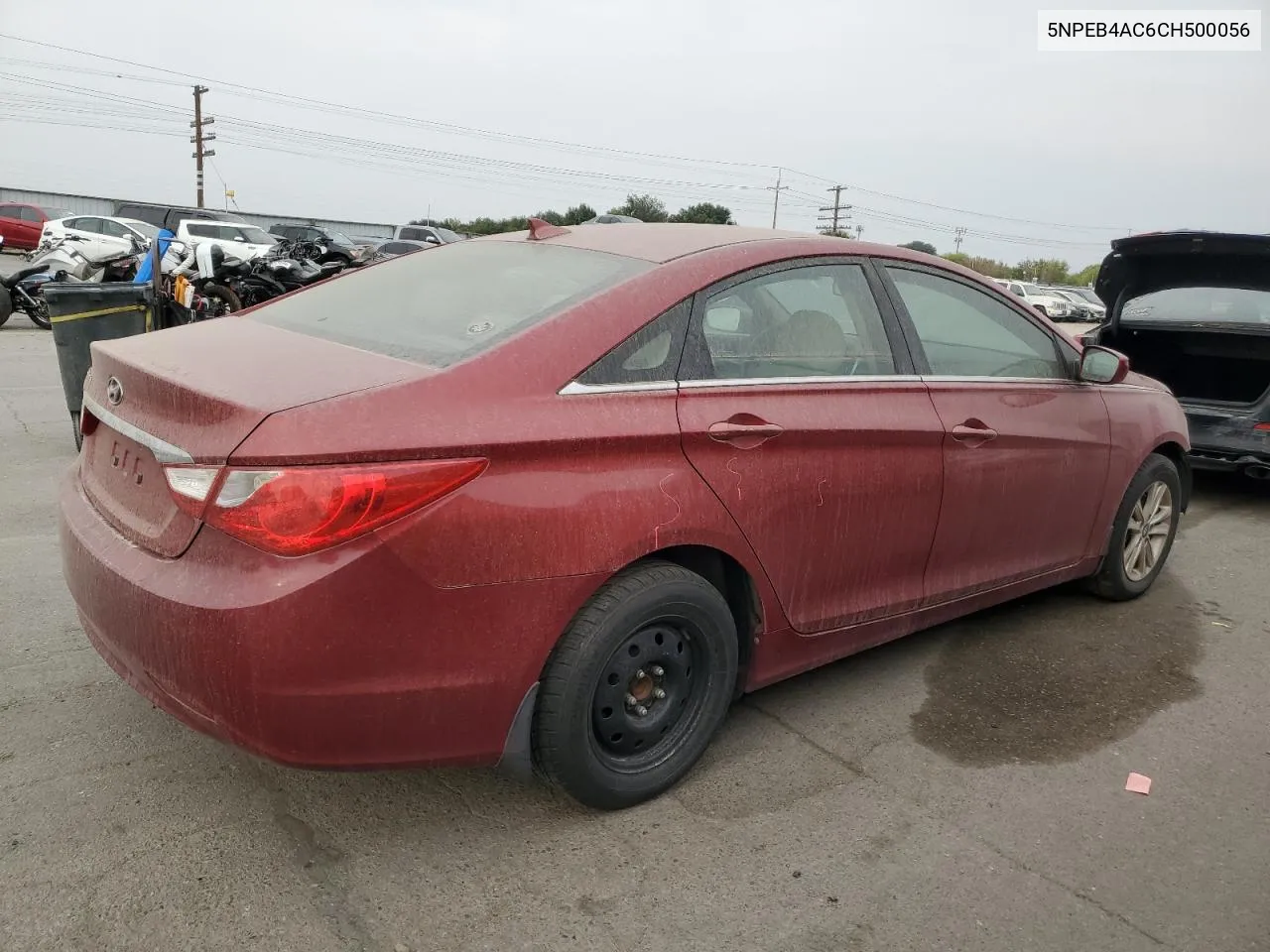 2012 Hyundai Sonata Gls VIN: 5NPEB4AC6CH500056 Lot: 70804334