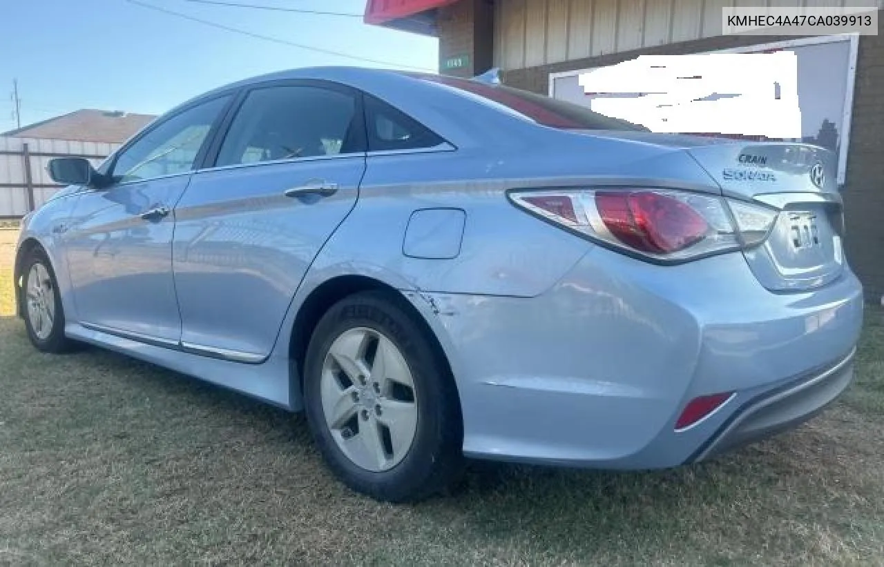 2012 Hyundai Sonata Hybrid VIN: KMHEC4A47CA039913 Lot: 71129004