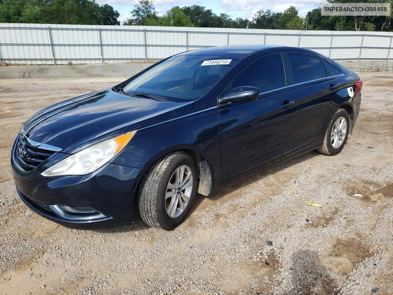 2012 Hyundai Sonata Gls VIN: 5NPEB4AC5CH398488 Lot: 71444214