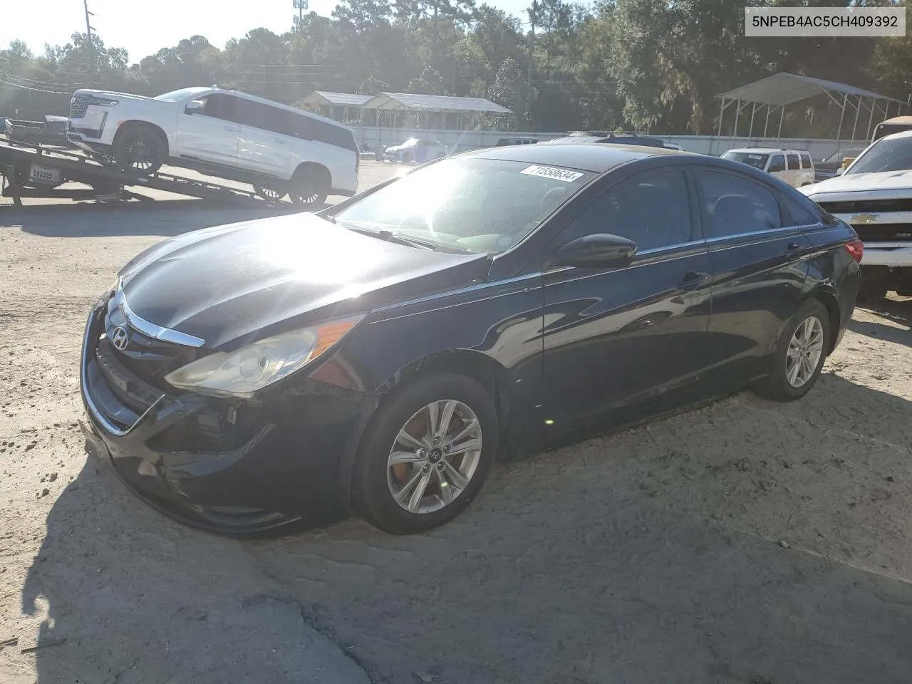 2012 Hyundai Sonata Gls VIN: 5NPEB4AC5CH409392 Lot: 71550634